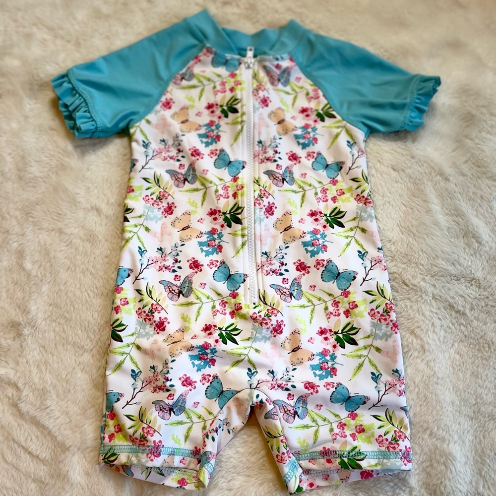 Floral Butterfly One Piece Swimsuit